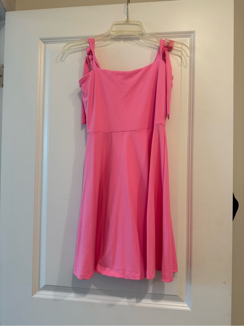 Susana Monaco Pink Tie-Shoulder A-Line Dress